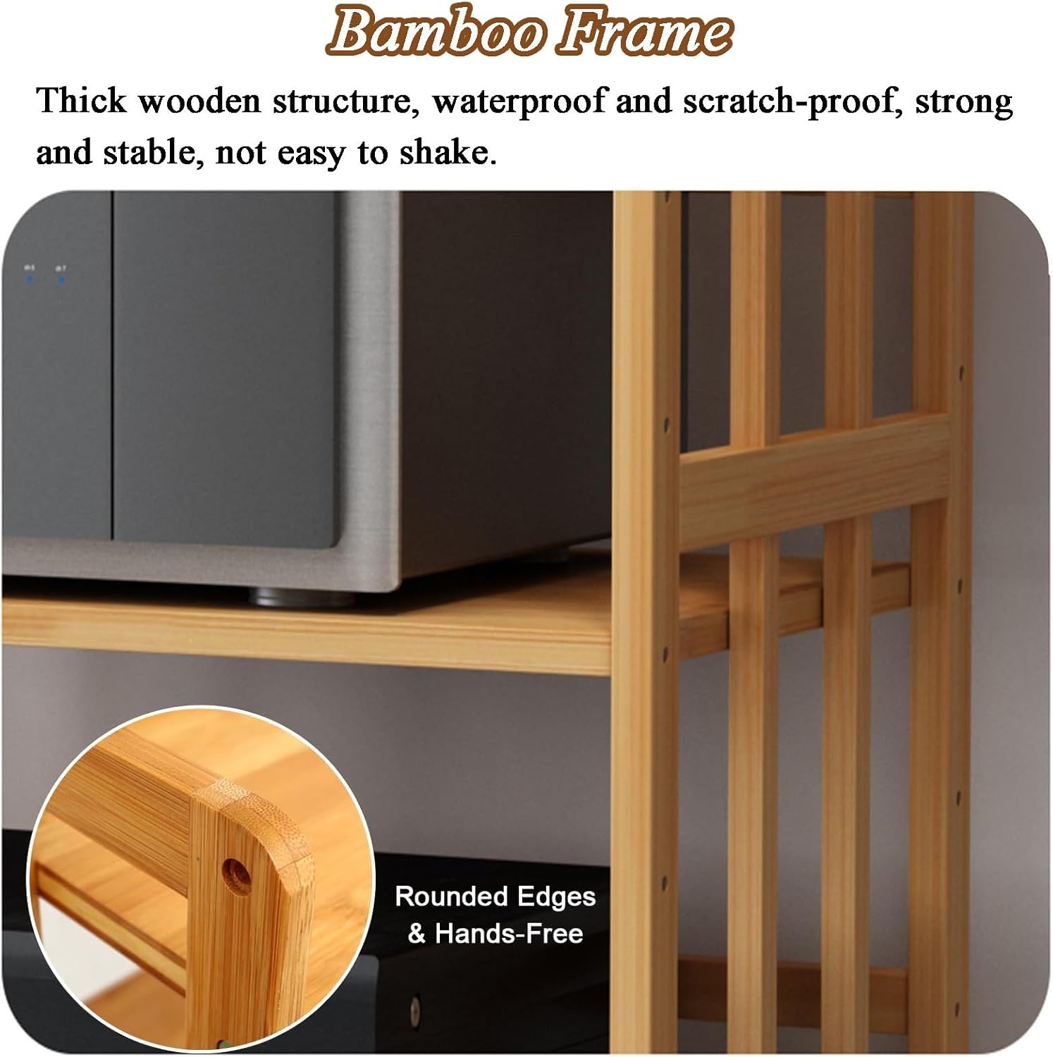 GenSDH Stereo Cabinet 4Tier Av Media Tower with Wheels Home Theater Audio Rack Cd Storage Stand Floor Stand for Home Stereo System Modern Entertainment Furniture