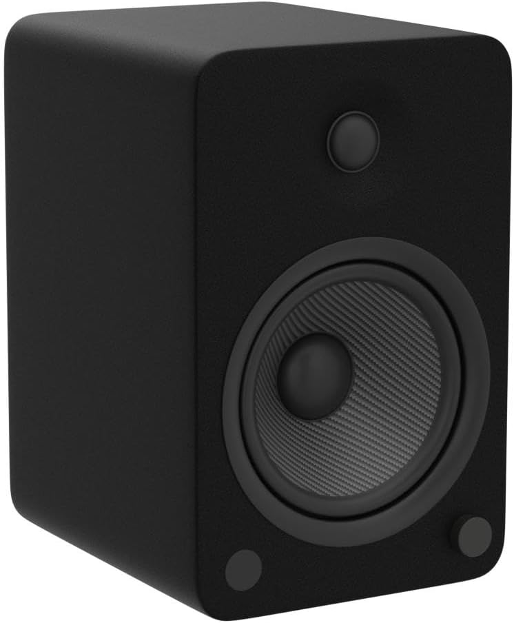 Kanto YU6MB Powered Bookshelf Speakers with Bluetooth and Phono Preamp | Pair | Matte Black