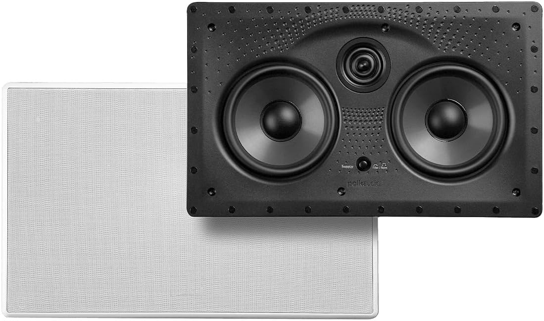 Polk Audio 255c-LS Vanishing in Wall Center Channel Speaker Cable Bundle