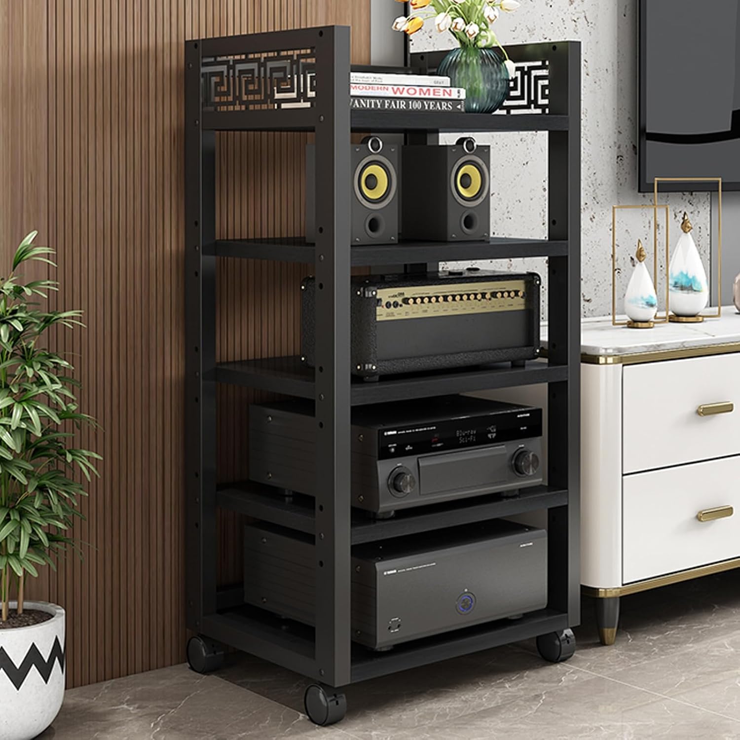 YIFAIIX 5 Tiers Corner Media Stand