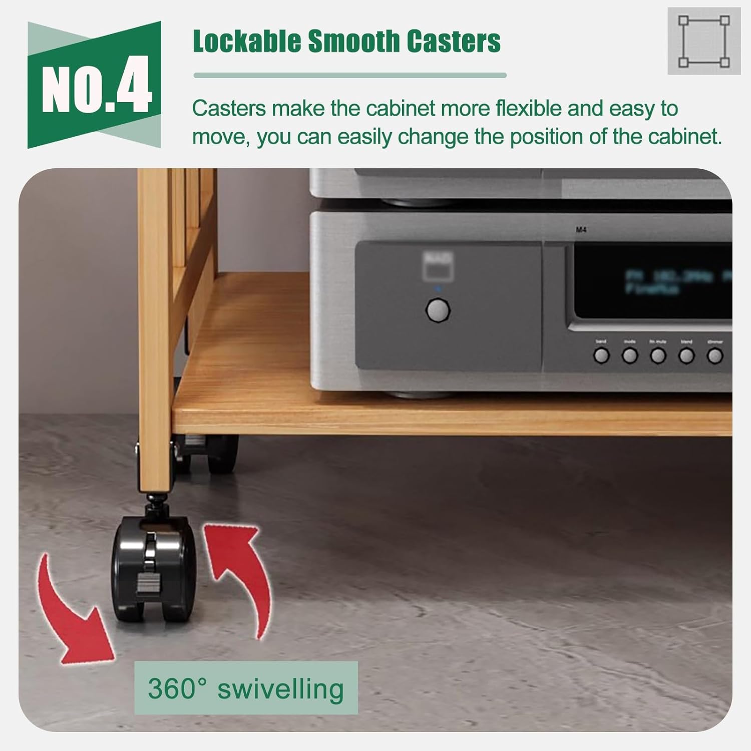 Heavy Duty Av Media Stand 2 3 4 5 Tier 20 35 50 60inch