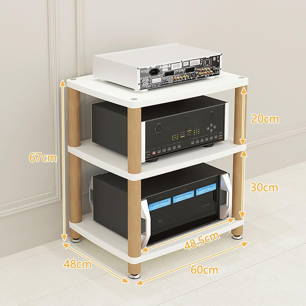 2/3/4 Tiers Av Media Stand Corner Shelf