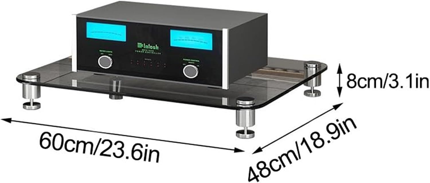 OVOGGPAN Open AV Media Stand Stereo Rack Audio Rack Tower Modern Media Component Cabinet for Recording Room