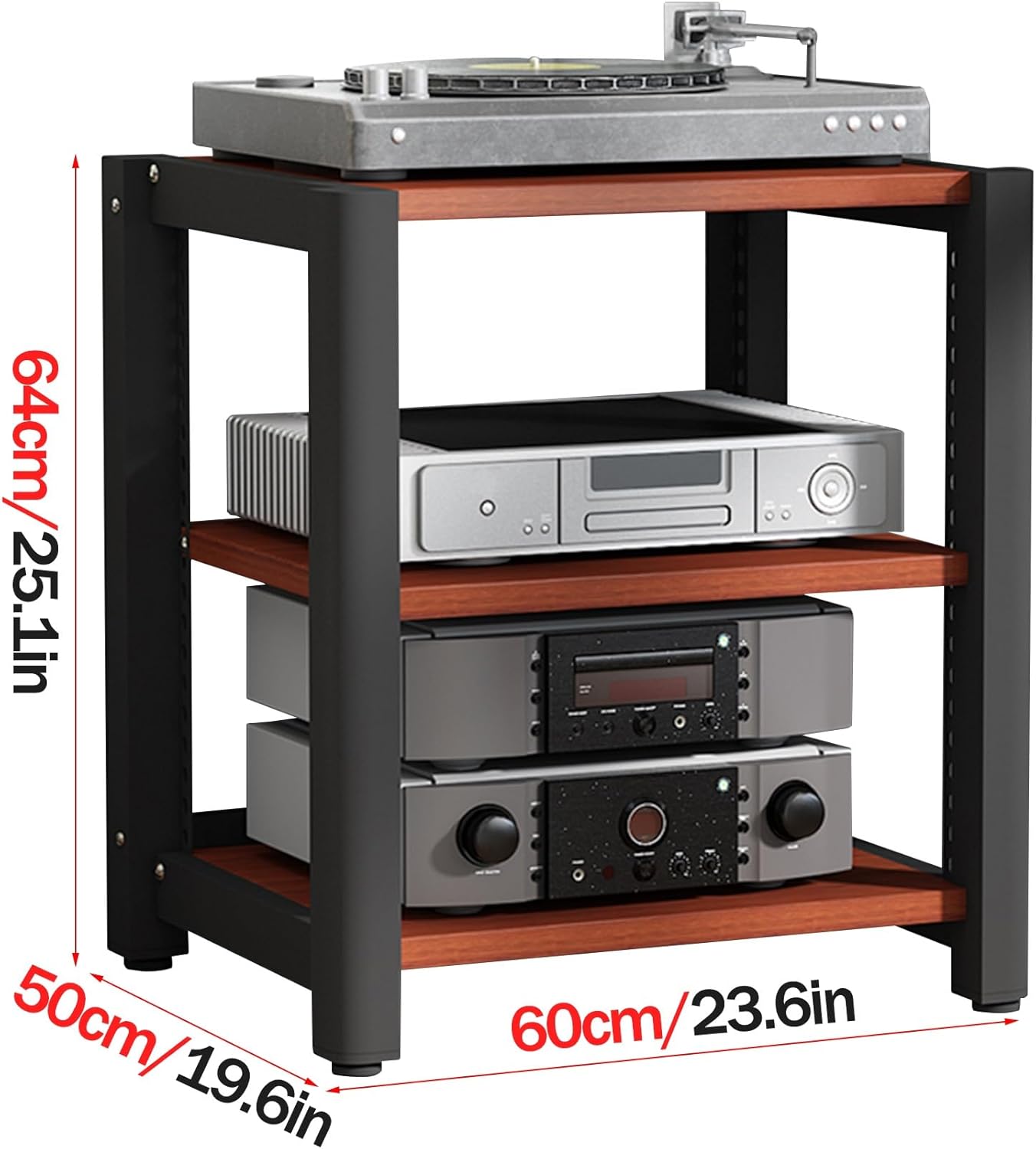 AV Media Stand - 2/3/4/5 Tier Wooden Audio Video Cabinet for Xbox