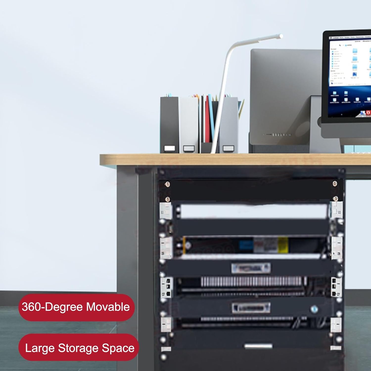 DLYZAYE Modern AV Media Stand on Wheels