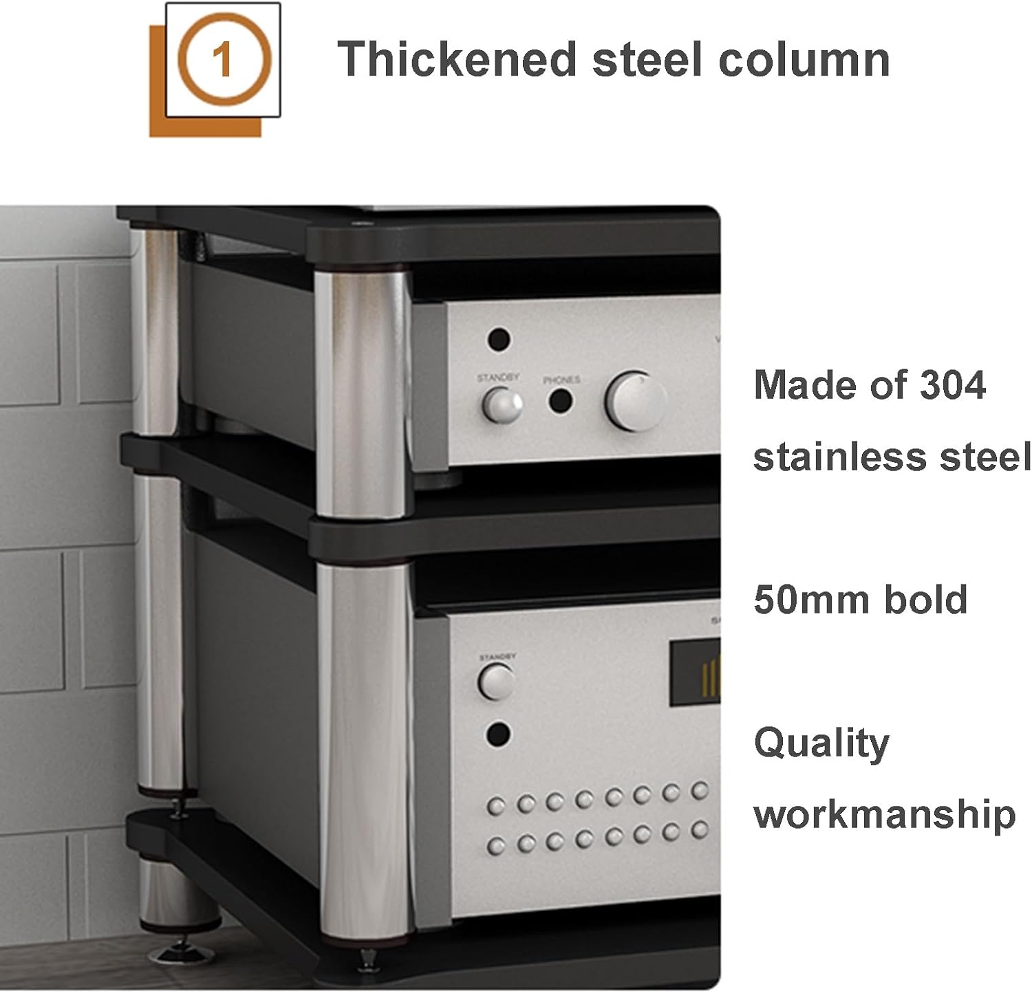 DESKGURU 4 Tier AV Media Stand