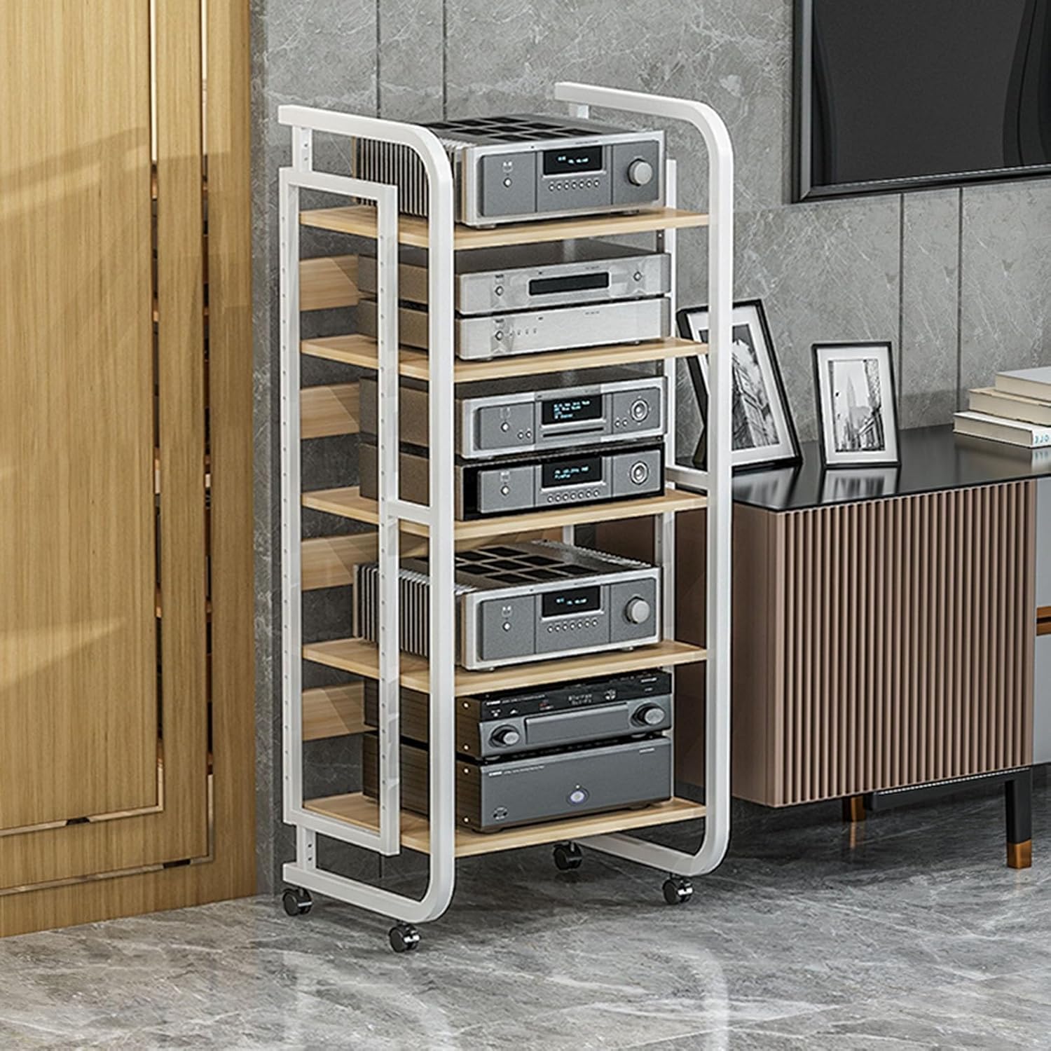 WUHUQN 5-Tier Audio Video Media Stand