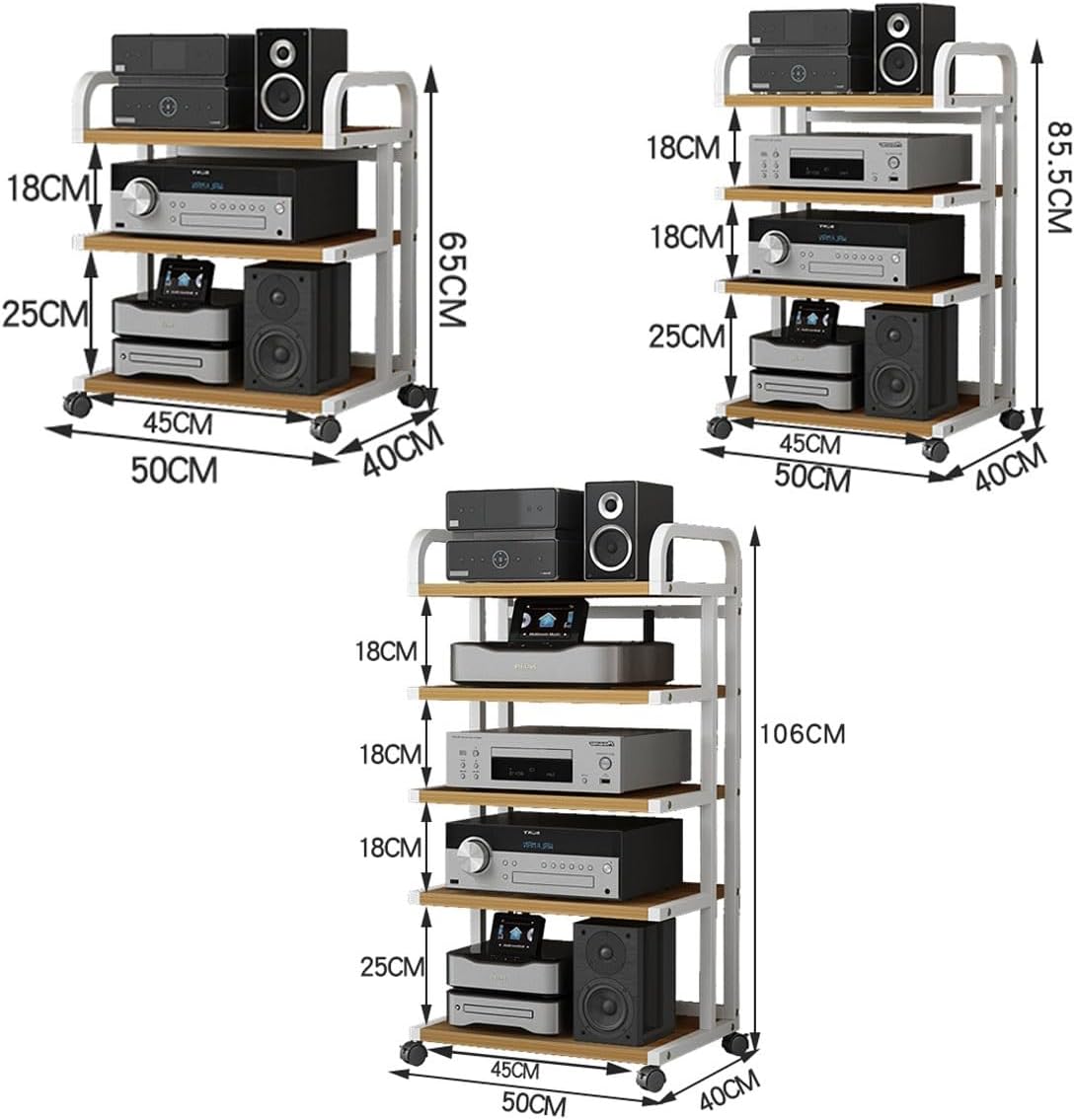 3/4/5 Tiers Av Media Stand Corner Shelf