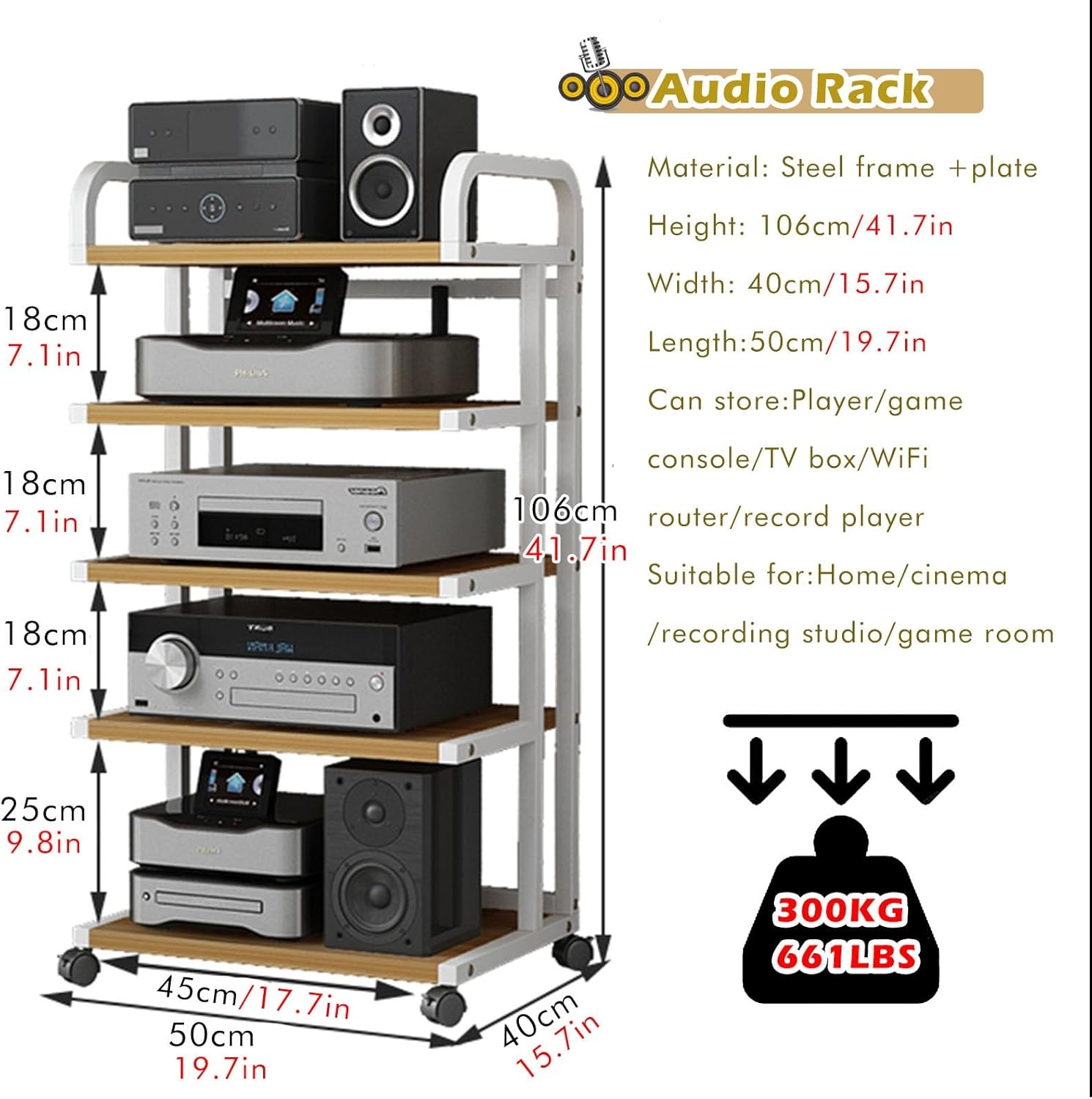 5 Tier Audio Rack