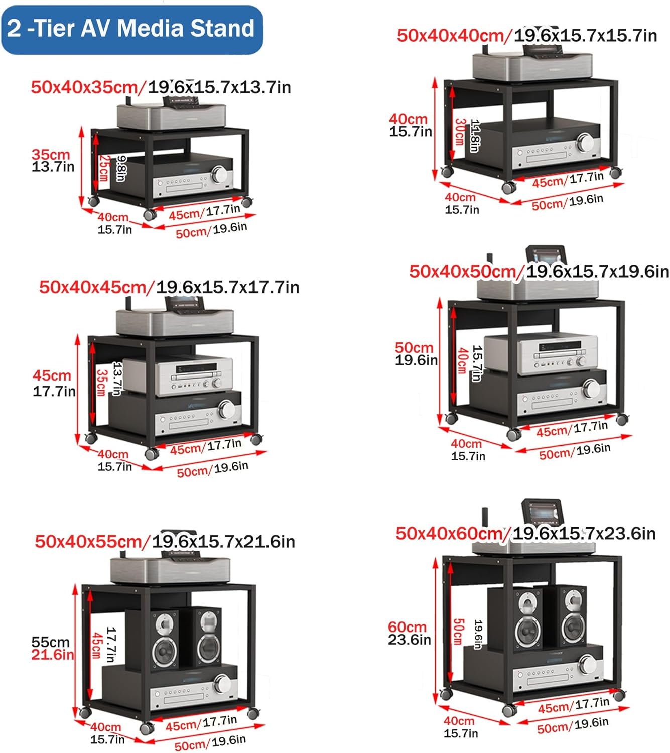 2/3 Tier Audio Stereo Rack