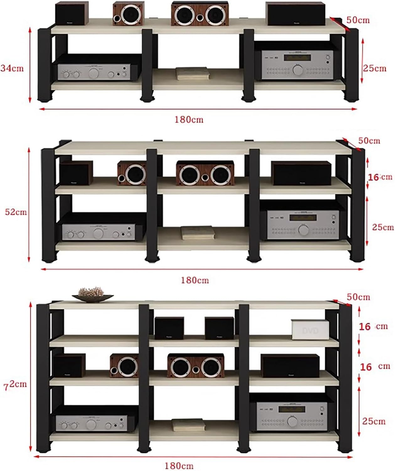 Steel AV Media Stand