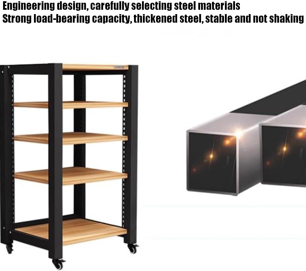 ZYXQQJ Heavy Duty Audio Component Rack 85/100cm Tall Audio-Video Media Stand