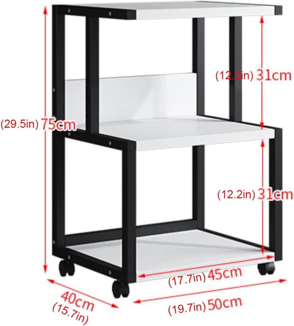WUHUQN 5 Colors 3 Tier AV Media Cabinet Stand Component Cabinet