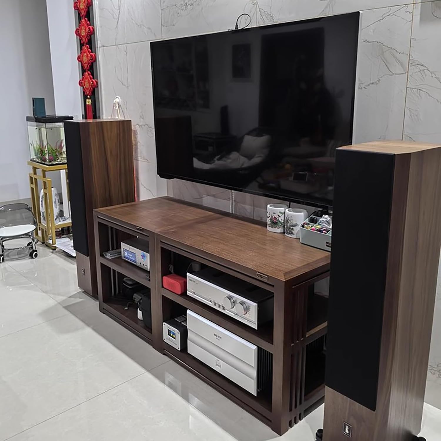 Elitix Wooden Media Audio-Video Shelving Cabinet