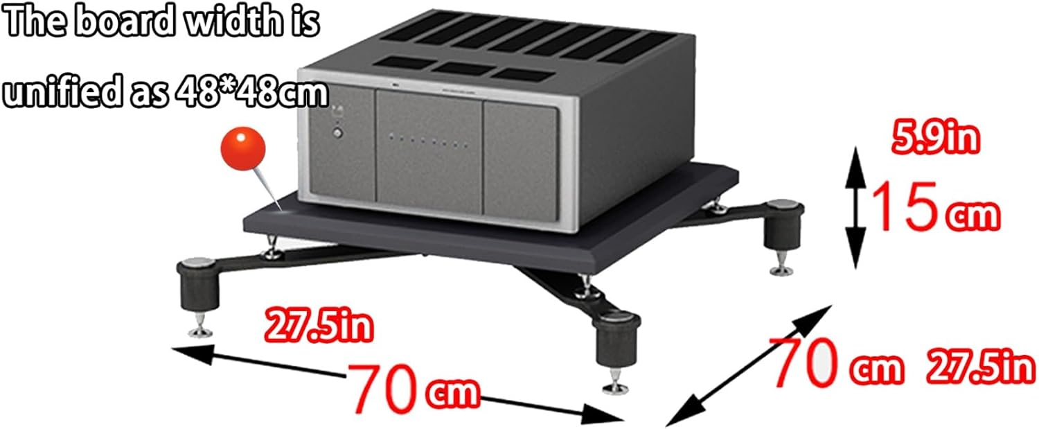 KUKIXKK 2-Tier Media Stand Corner Shelf Entertainment Stereo Components Rack