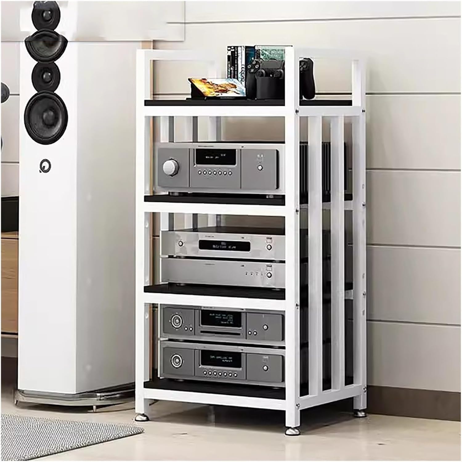 Modern Audio-Video Shelving 4 Shelf Unit Racks