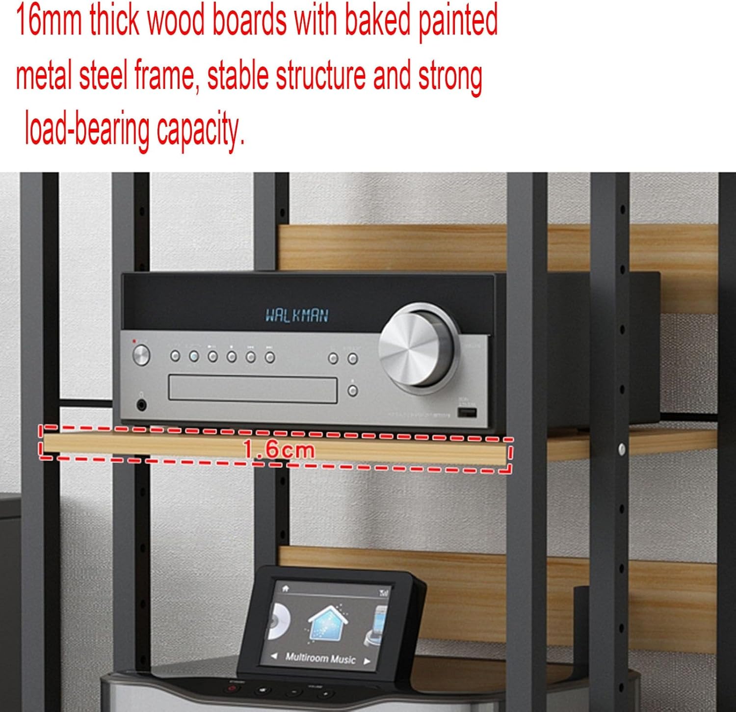 4-Tier AV Media Stand