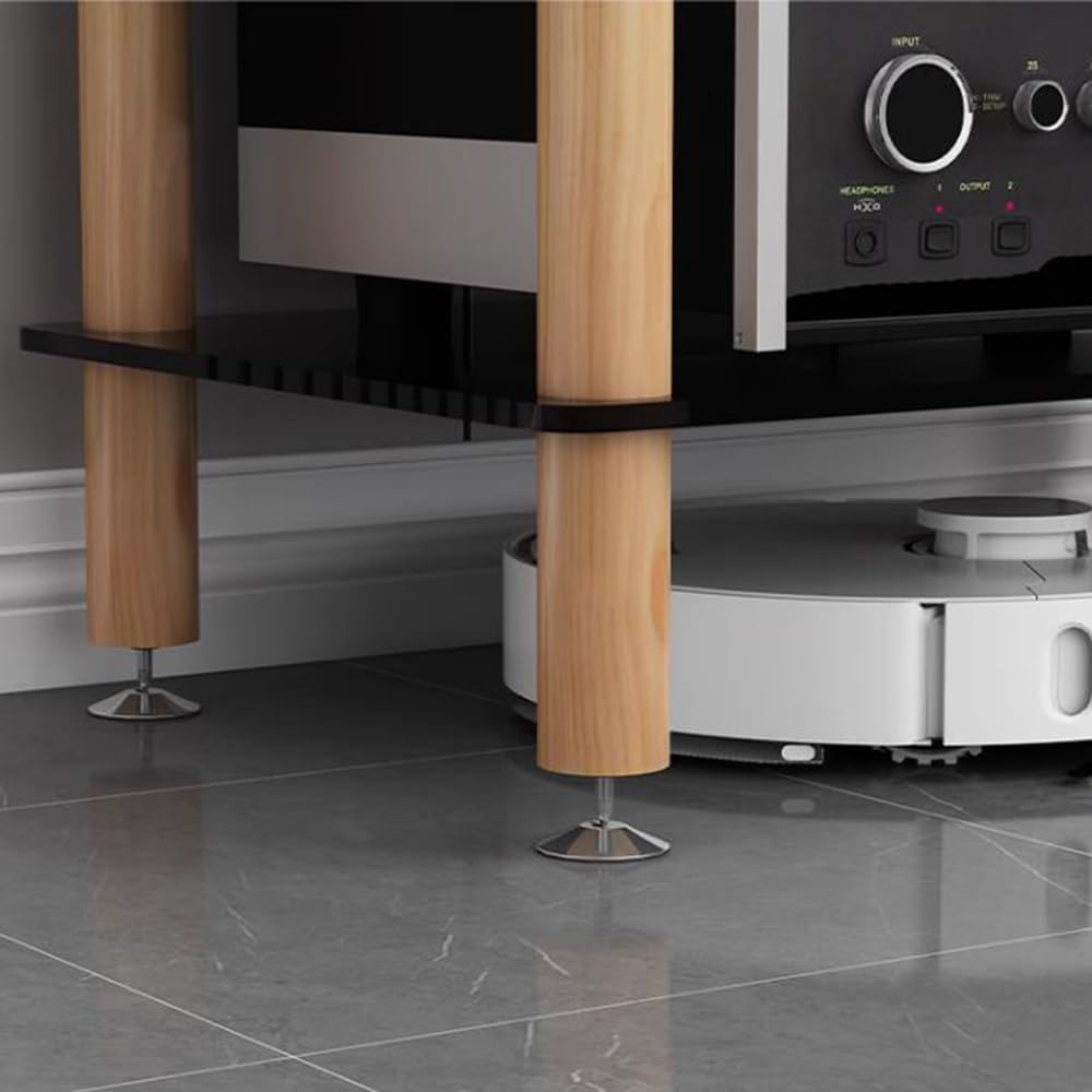 Heavy Duty AV Media Stand - 2 Tier Audio Rack Tower