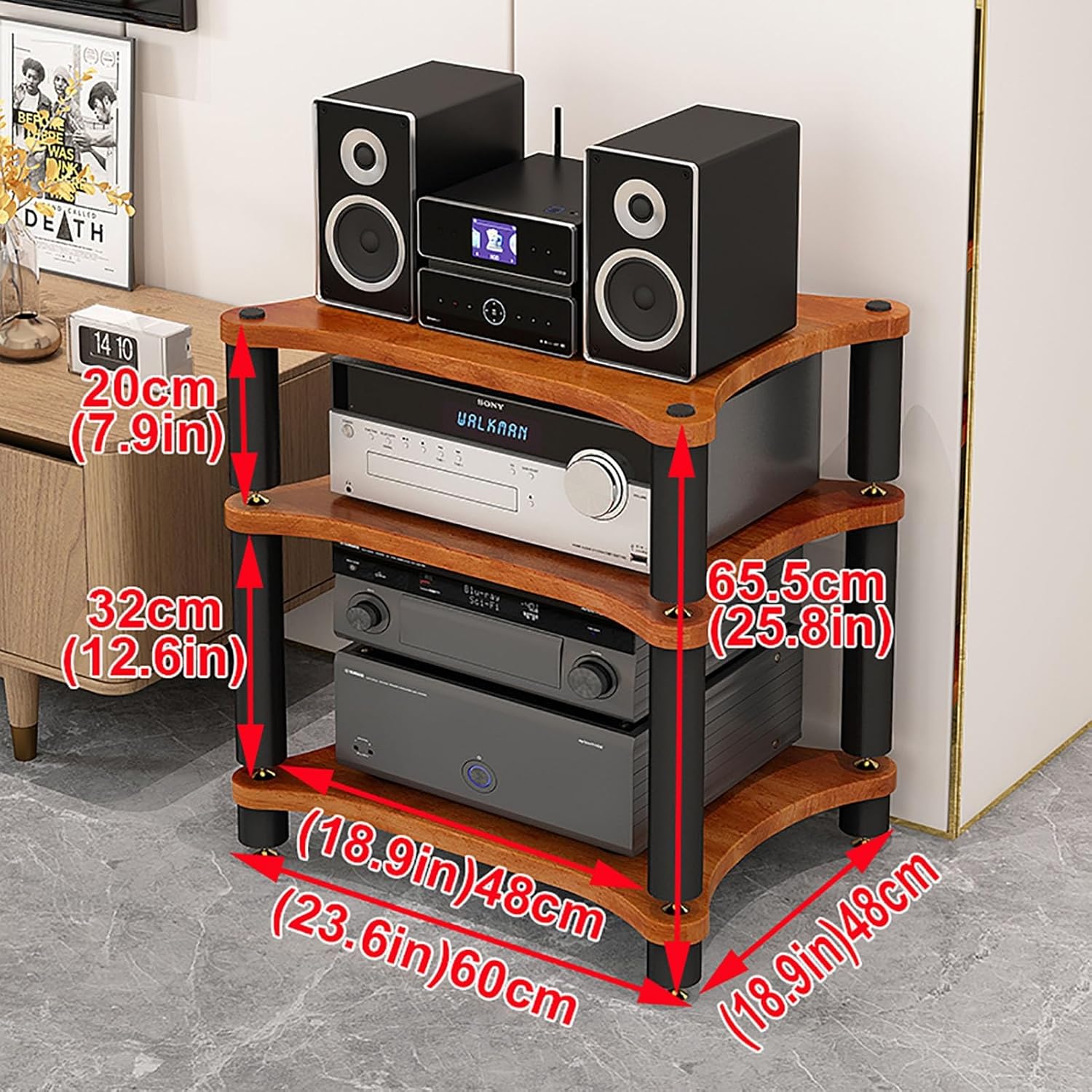 JIAHESHYP 2/3/4-Tier AV Media Stand