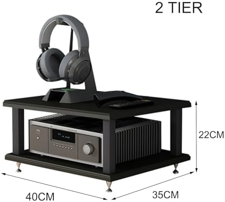 Modern Audio Rack Stand - Open Storage Media Cabinet for Stereo