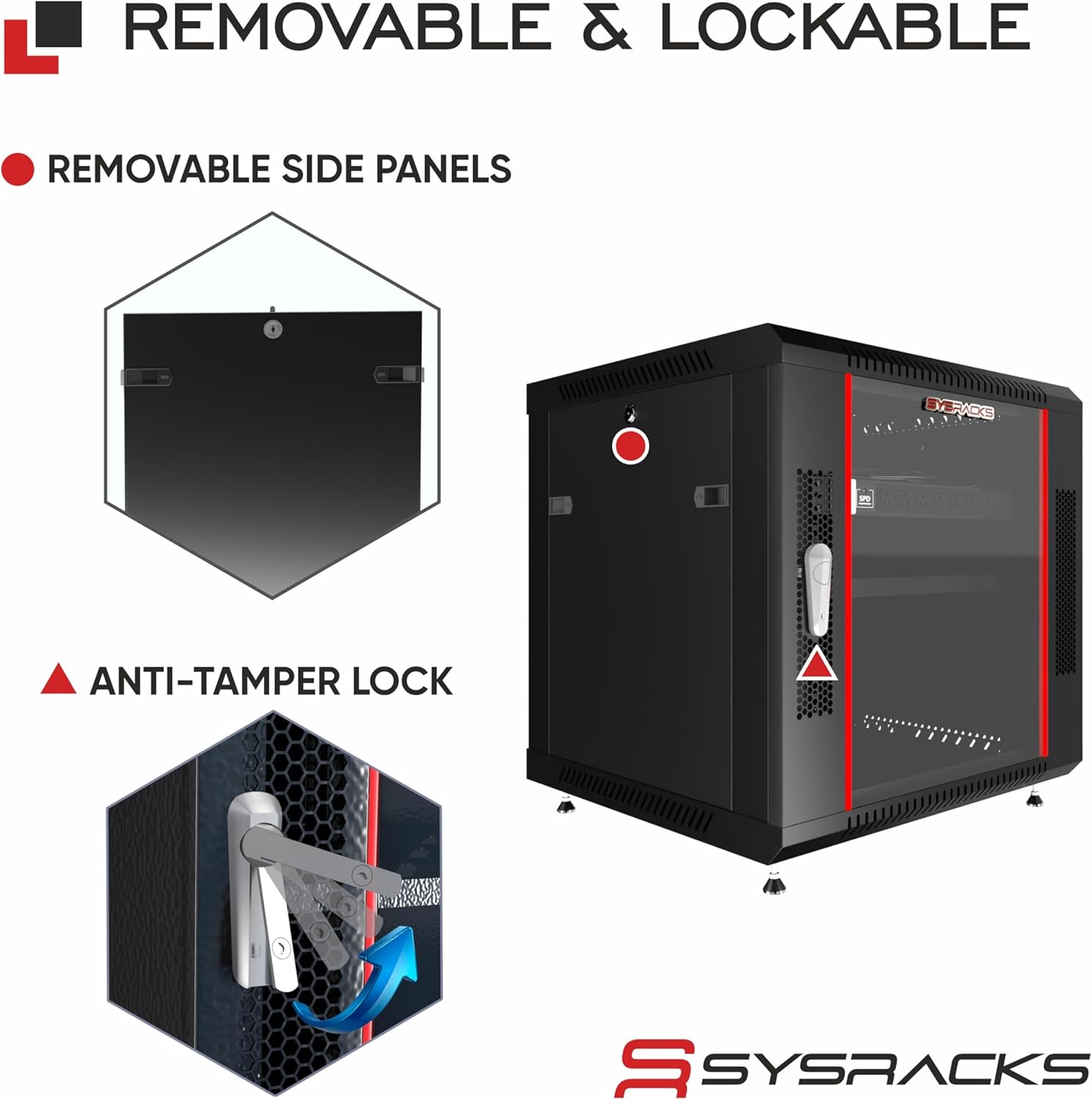 Sysracks 9U Wall Mount Server Rack Cabinet