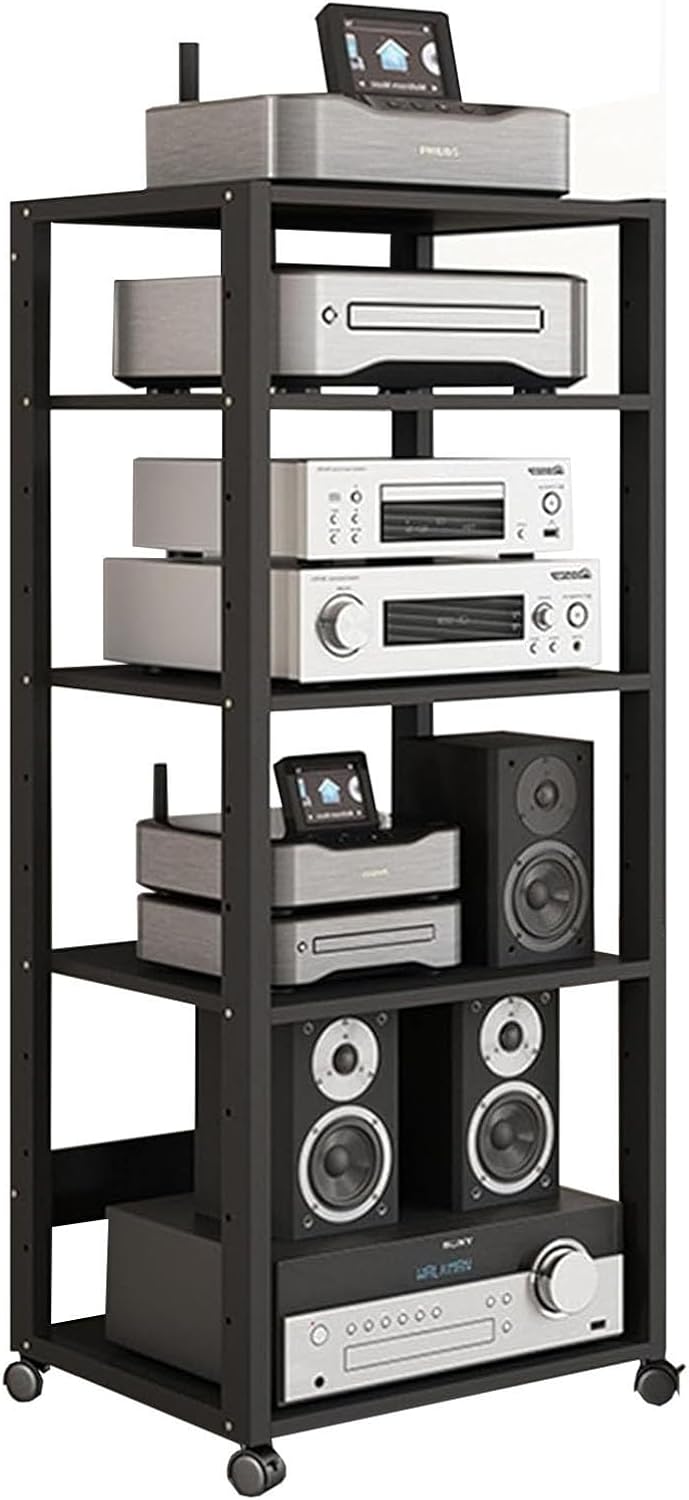 HOFSSI 5/6/7-Tier AV Media Stand Corner Rack
