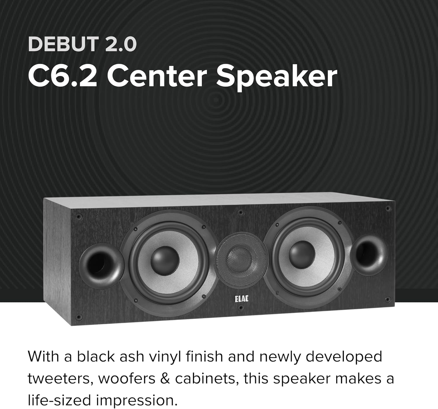 ELAC Debut 2.0 C6.2 Center Channel Speaker