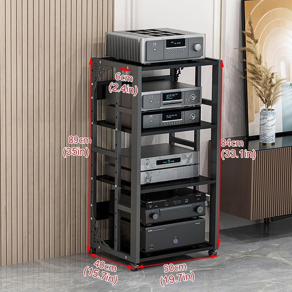 BIUBPW Media Stand Audio/Video Media Storage Cabinet