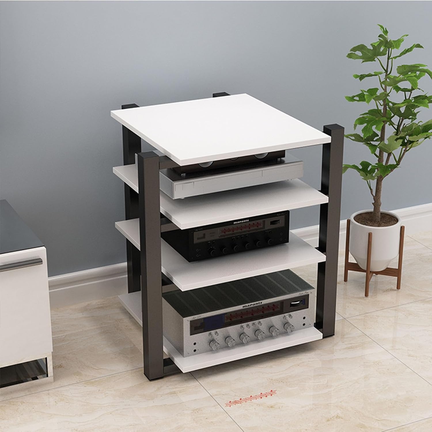 Modern 4-Tier Media Stand