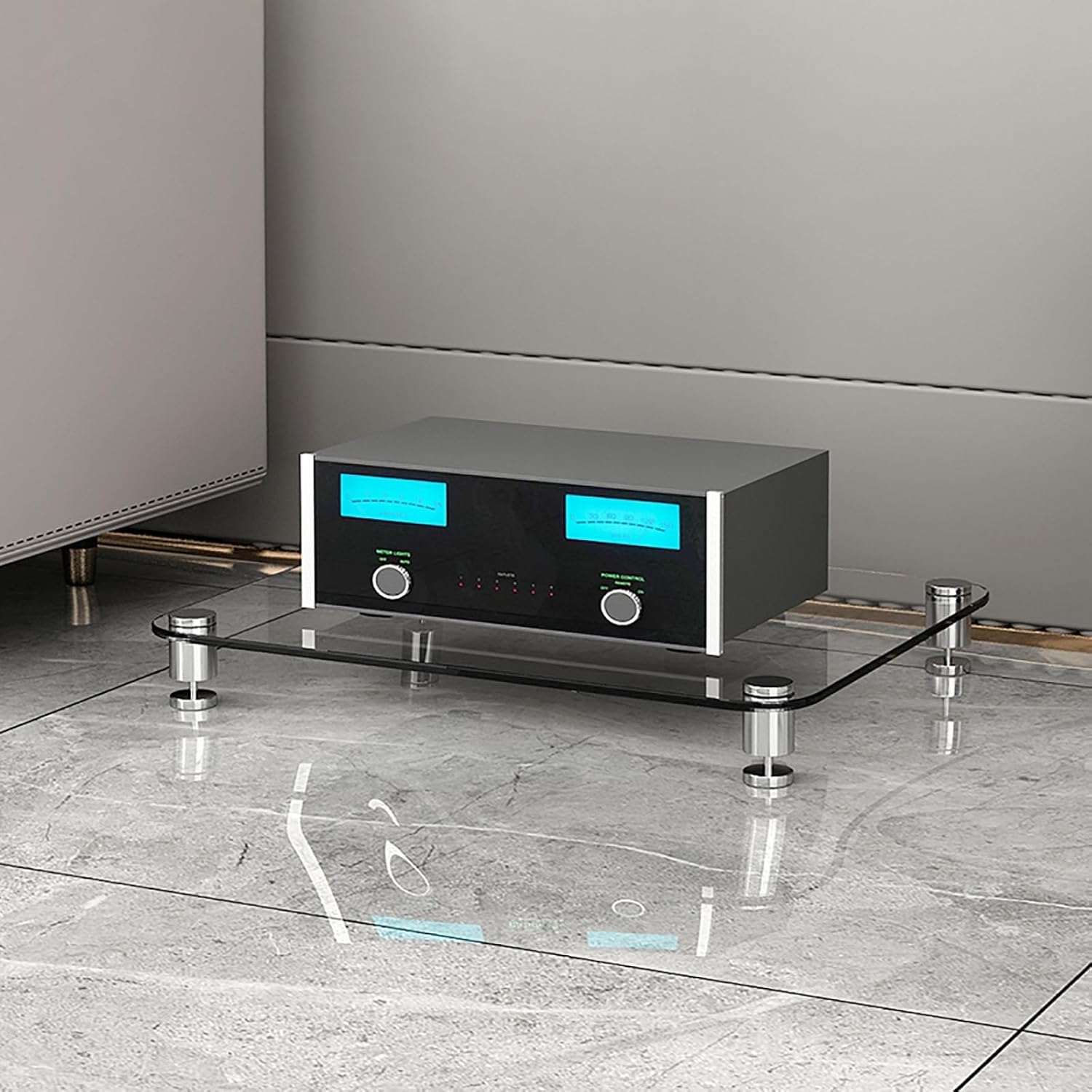 WUHUQN CD Rack DVD Shelf Game Console Display Cabinet AV Media Stand Corner Shelf Media Audio Tower Cabinet Easy to Assemble Space-Saving for Livingroom Gaming Recording Room Bedroom.