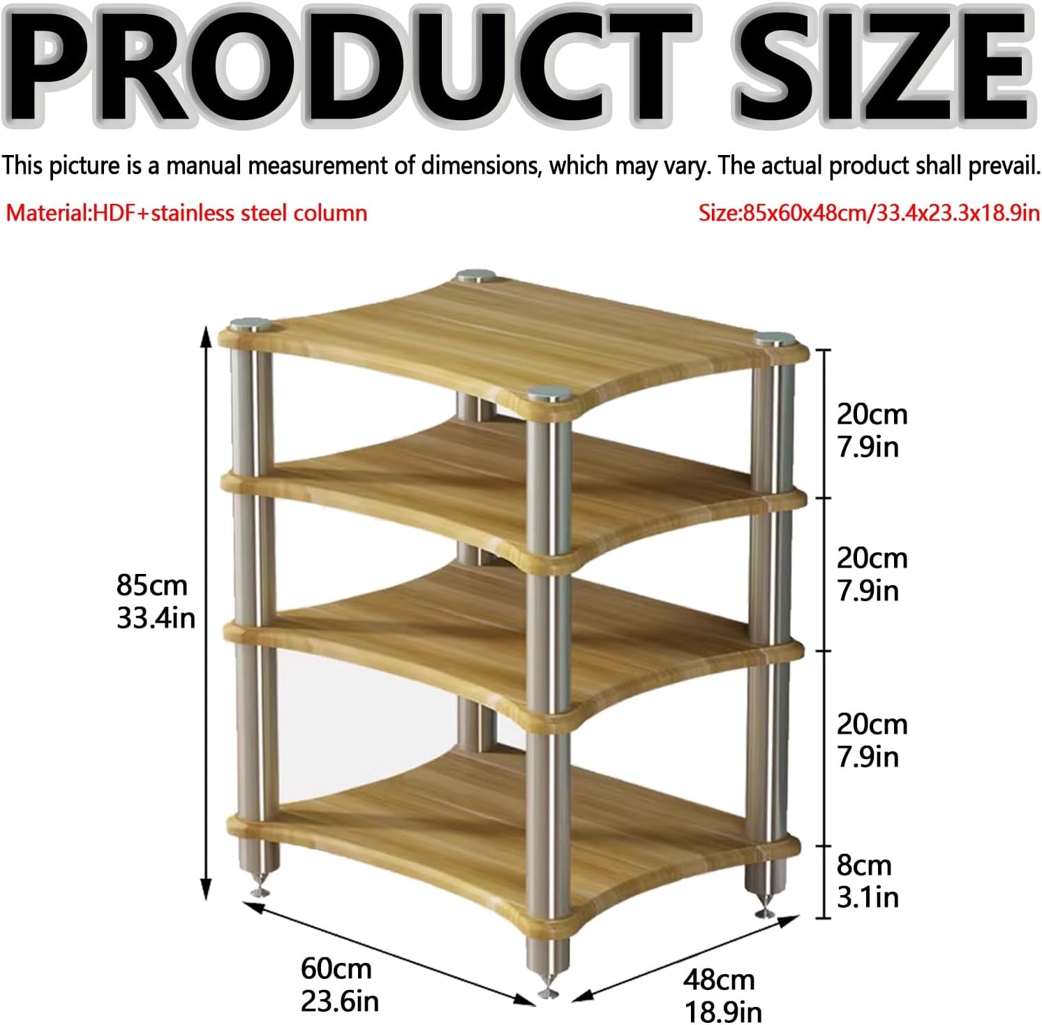 DSEWTEZXI Heavy Duty Audio Component Rack