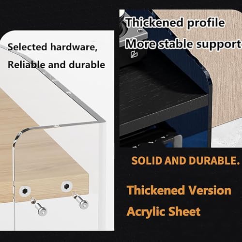 Acrylic Media Shelf Stand - Stereo Cabinet Entertainment Console