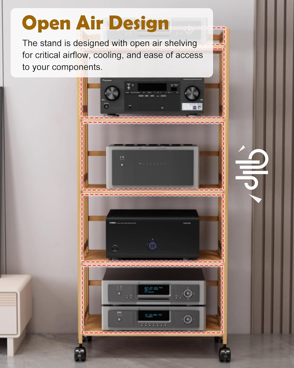 Blazea Audio Video Shelving Stand Space Saving