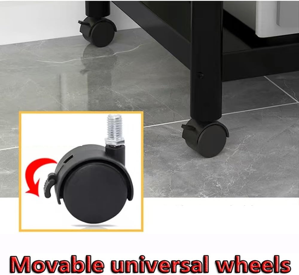 TAJMDGW Adjustable Media Audio Tower Cabinet with Wheels