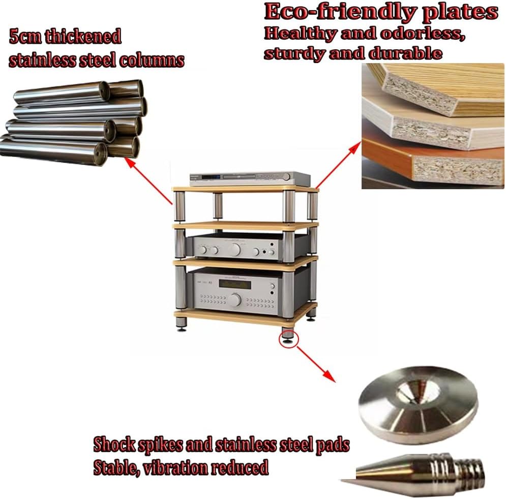 TAJMDGW AV Media Stand 3-Tier HiFi Racks Tower