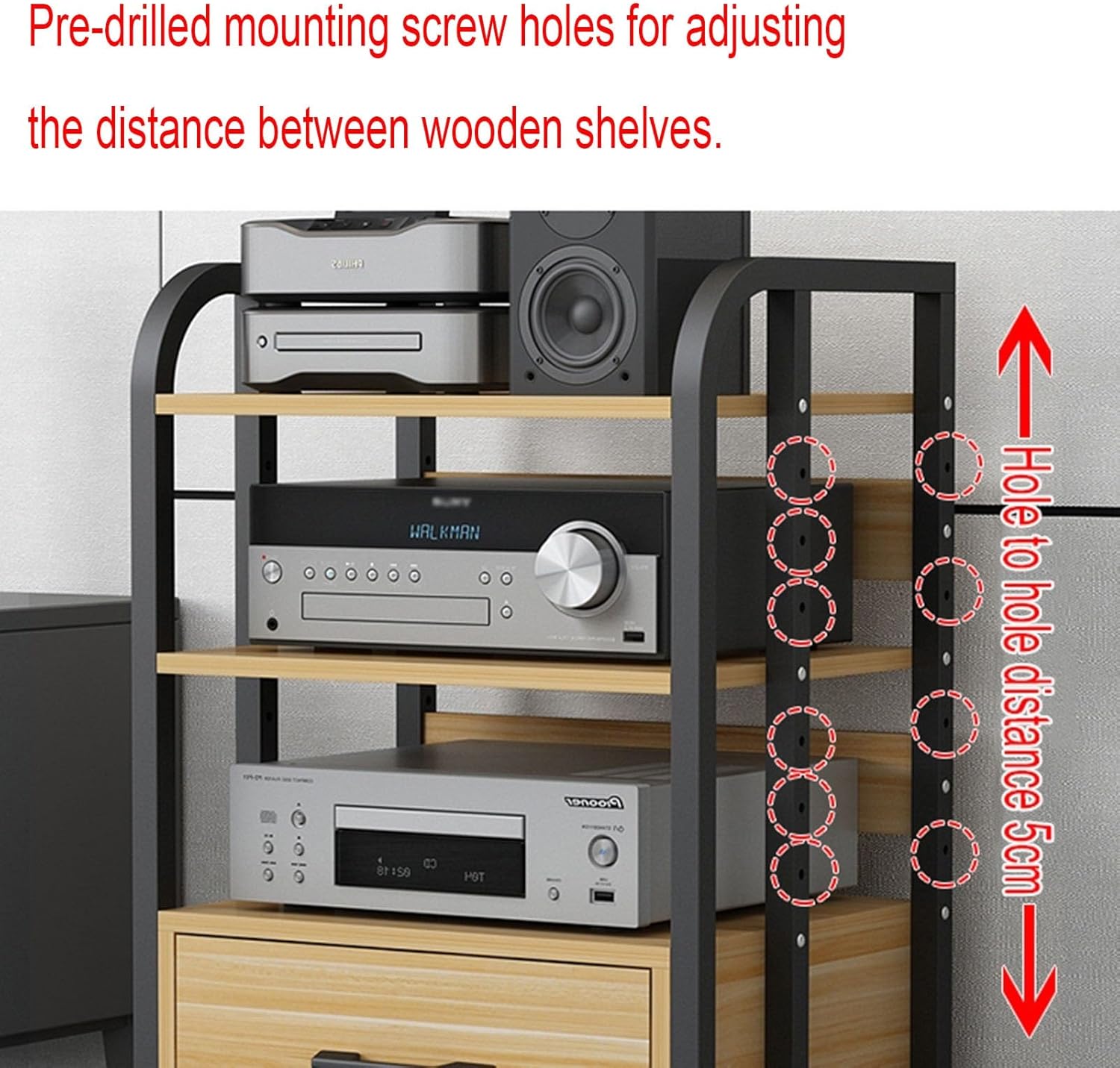 4-Tier AV Media Stand