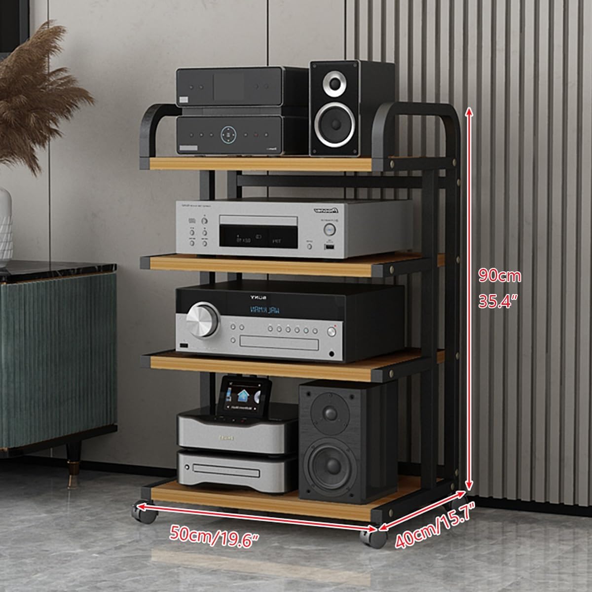 MDYHY Multimedia HiFi Equipment Stand with Wheels