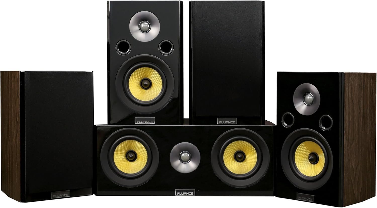 Fluance Signature HiFi Compact Surround Sound Home Theater 5.0 Channel Speaker System Including 2-Way Bookshelf