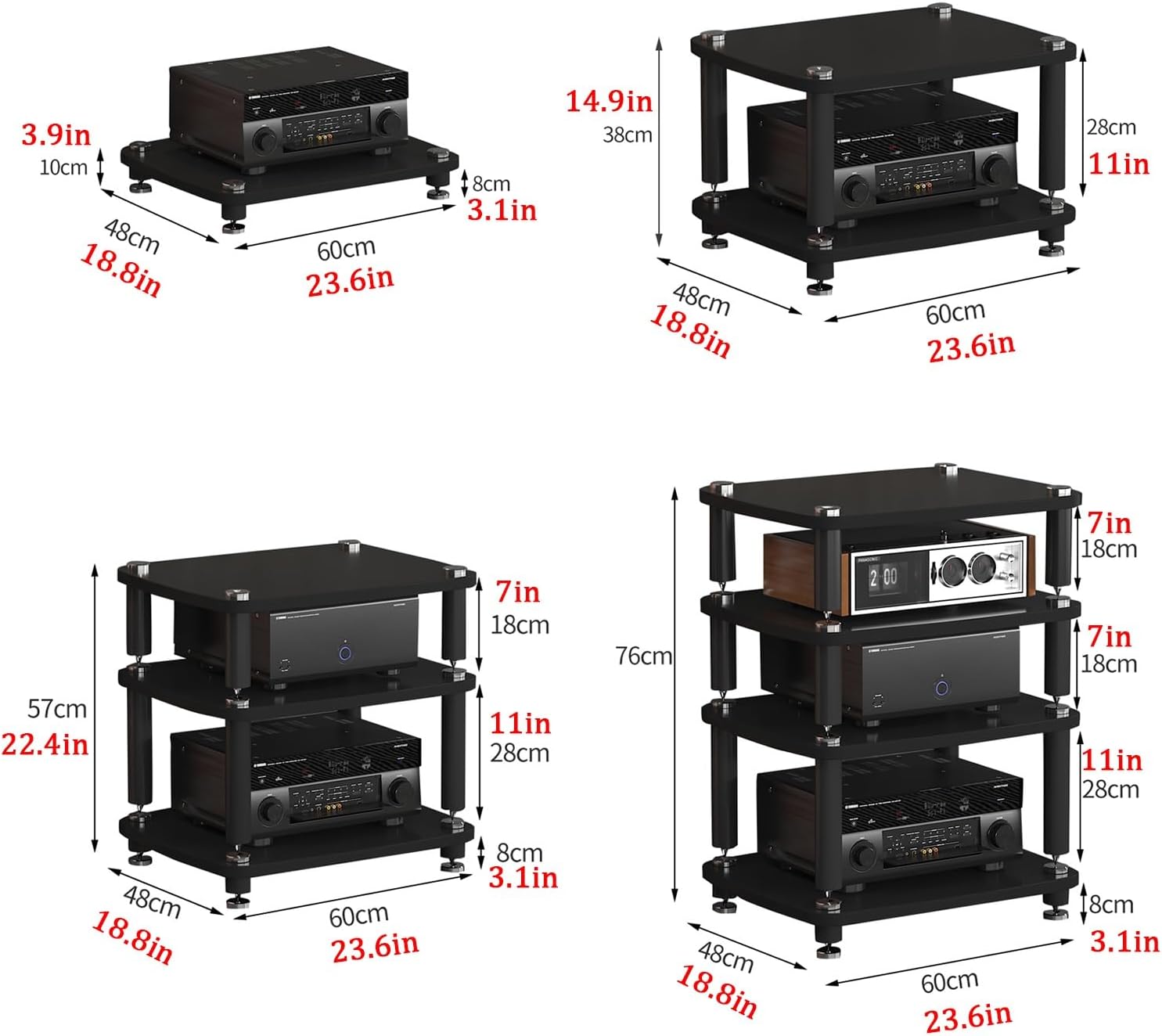 JIAOCKJIAO Open Audio Rack