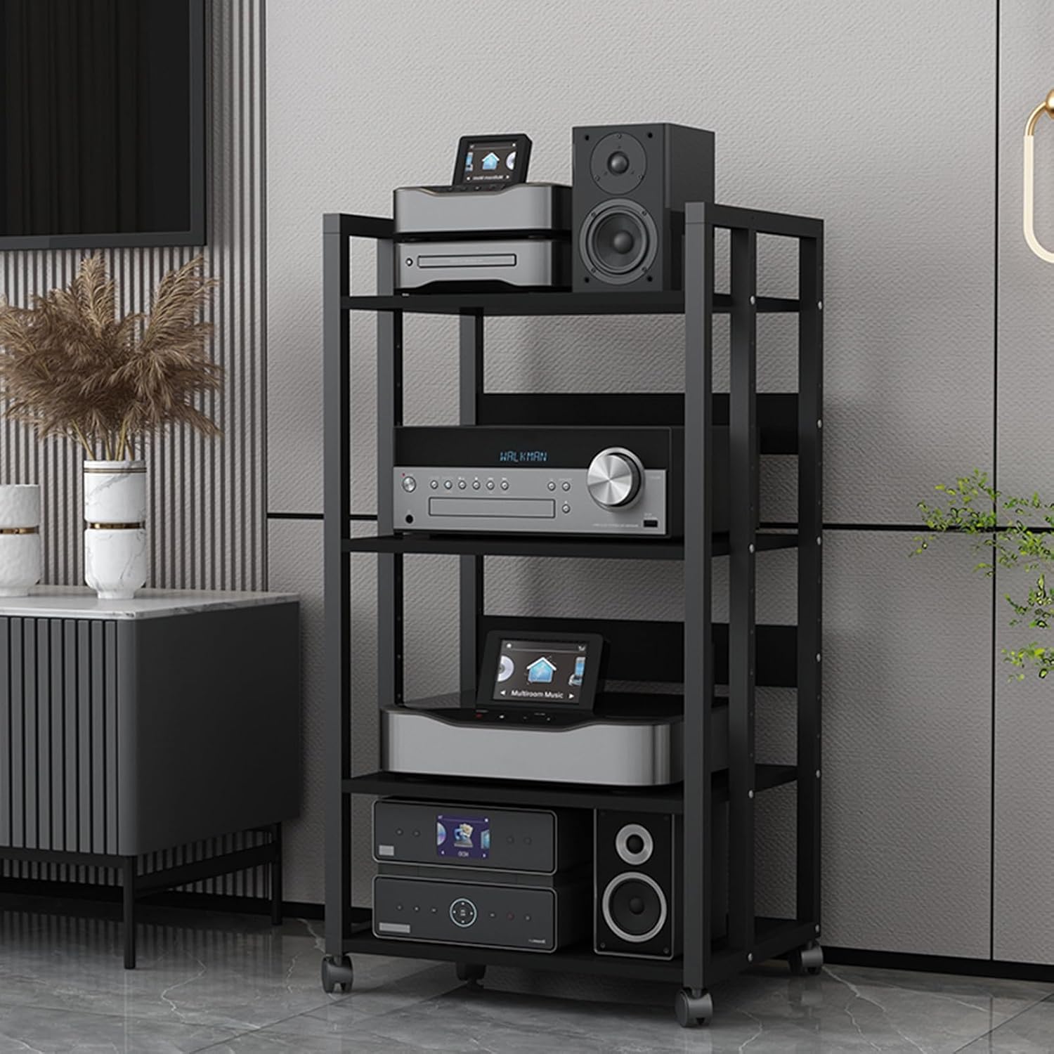 Height Adjustable Modern Audio-Video Media Stand