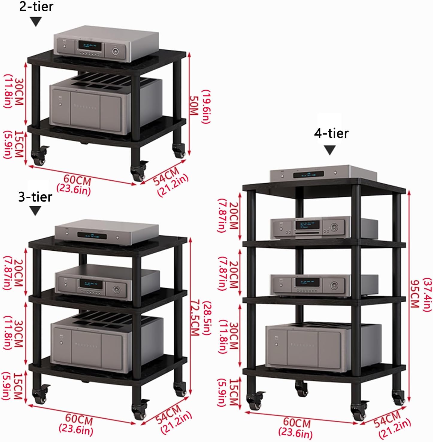 GUAWJRZDP Movable Media Stand