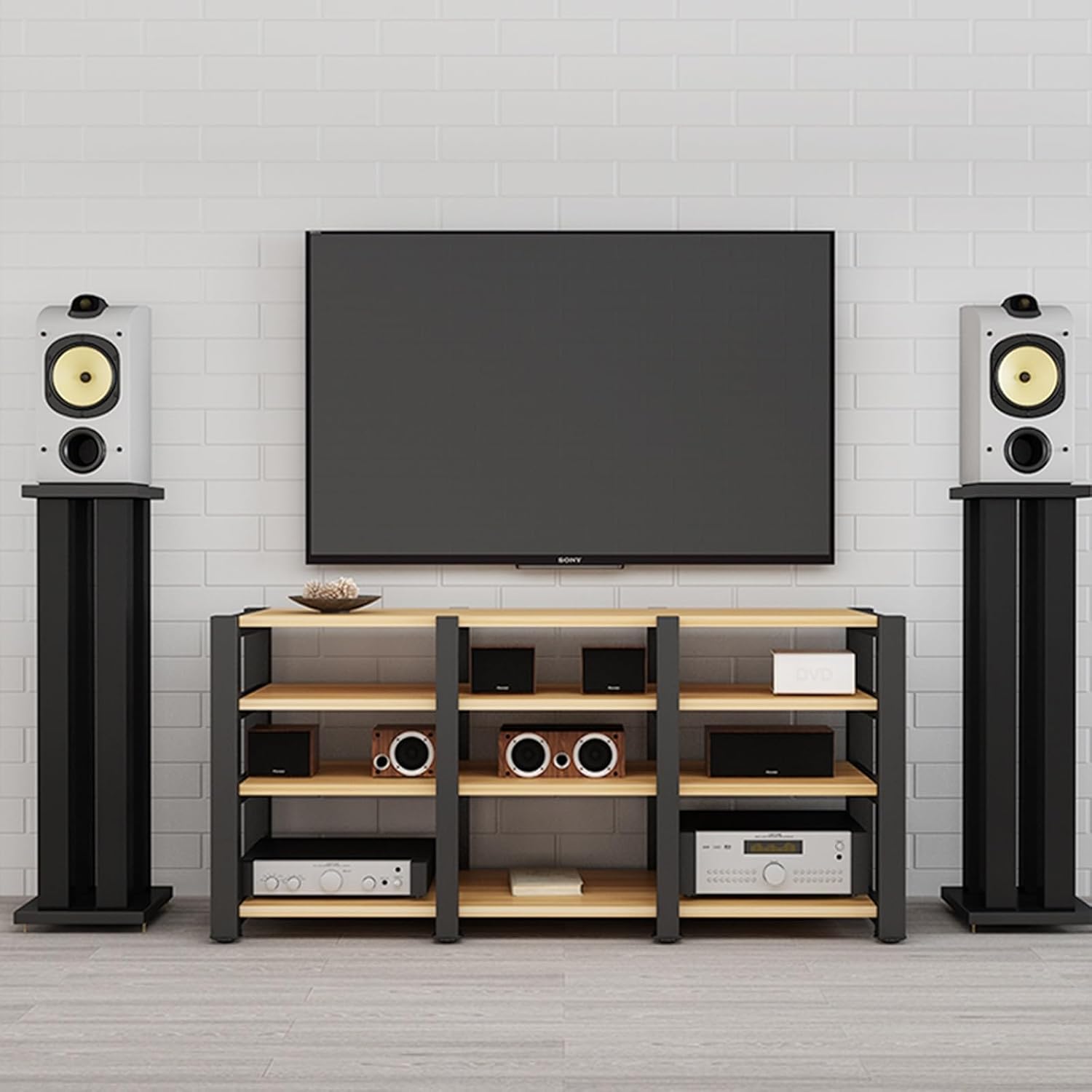 4-Tier AV Media Stereo Stand