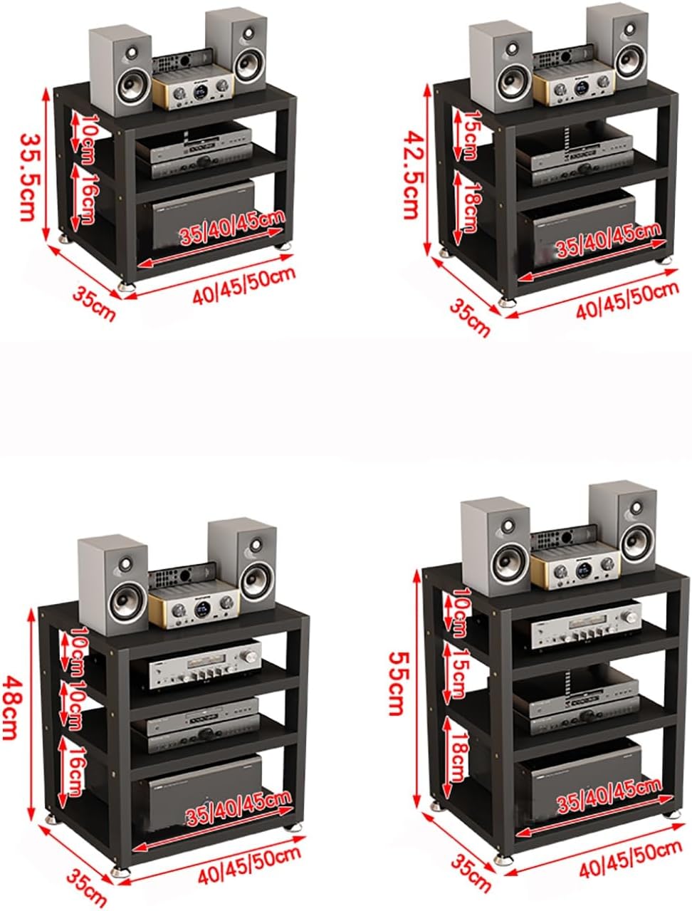 XingLi 3/4-Tier AV Media Stand