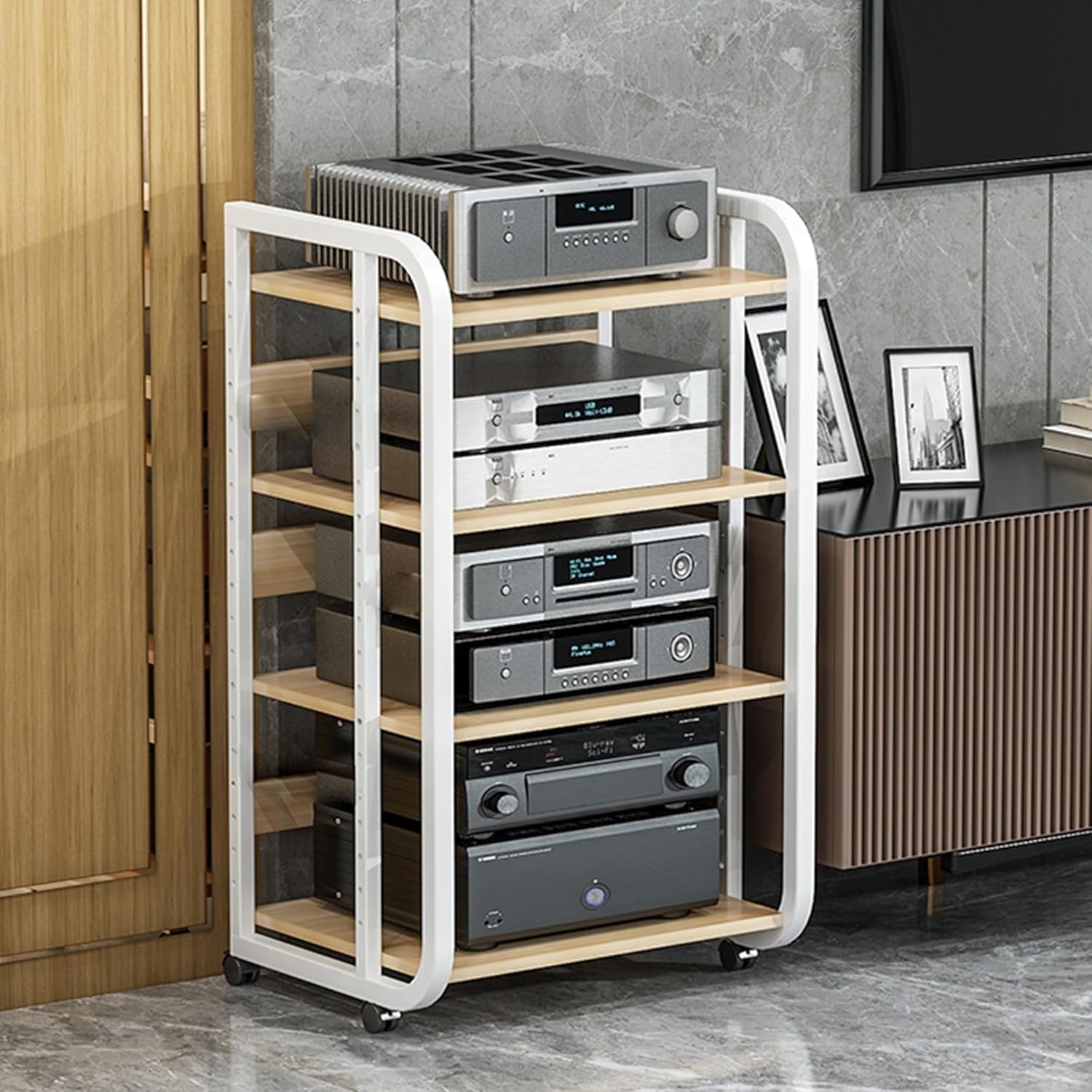 AV Media Stand - Audio Video Shelving Unit