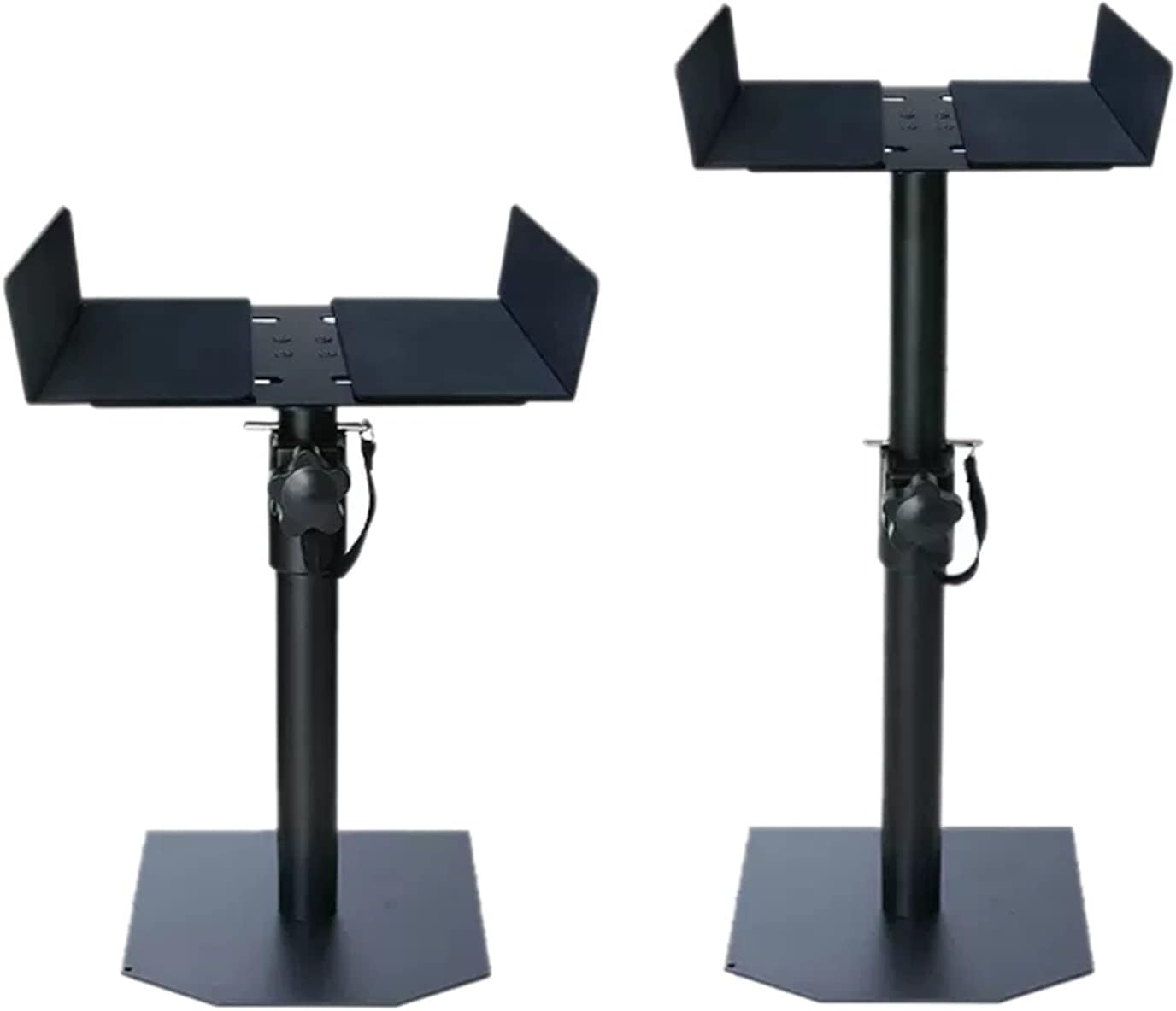 MIQXUAN Speaker Stands Heavy Duty Speaker Stand Desktop Surround Sound Stand Bookshelf Box Desktop Speaker Stand Monitor Surround Shelf Lift Tripod Speaker Mount Bracket (Color : Gold)