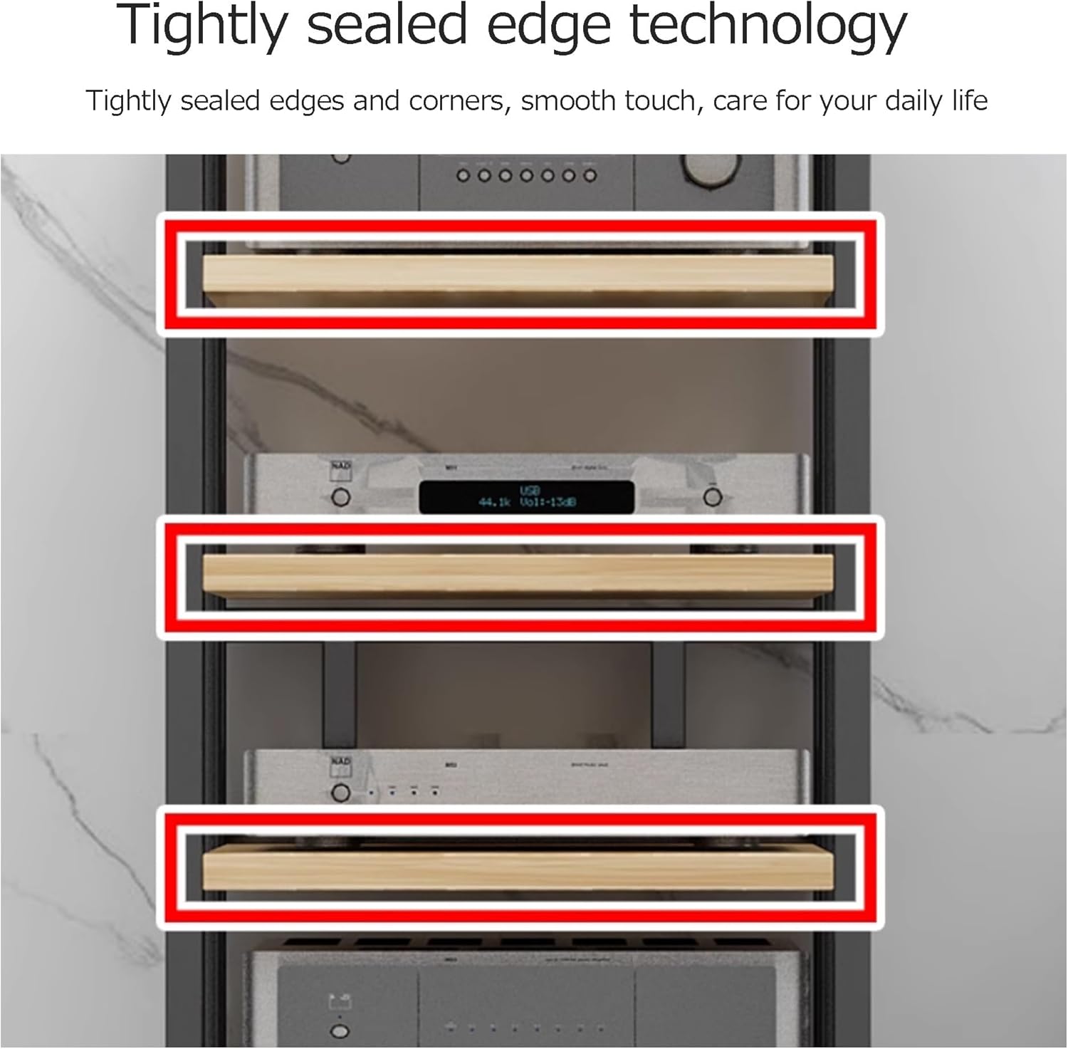 OVOGGPAN 3/4/5/6-Tier Open AV Media Cabinet Stand with Wheel Stereo Component Storage Cabinet Audio-video shelving for Living Room/Bedroom/Farmhouse Standing(White