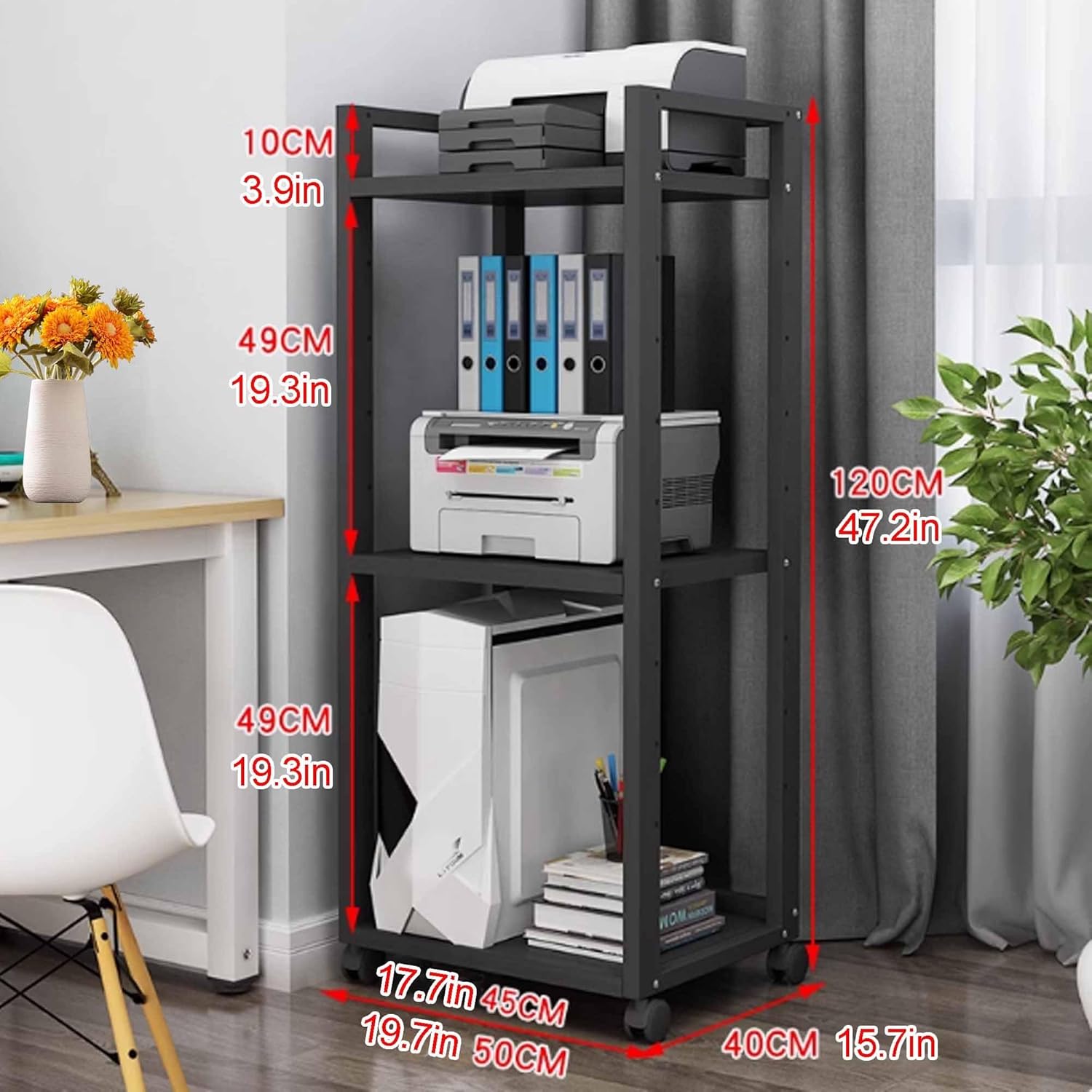 3/4/5/6 Tier Audio-Video Shelving Unit