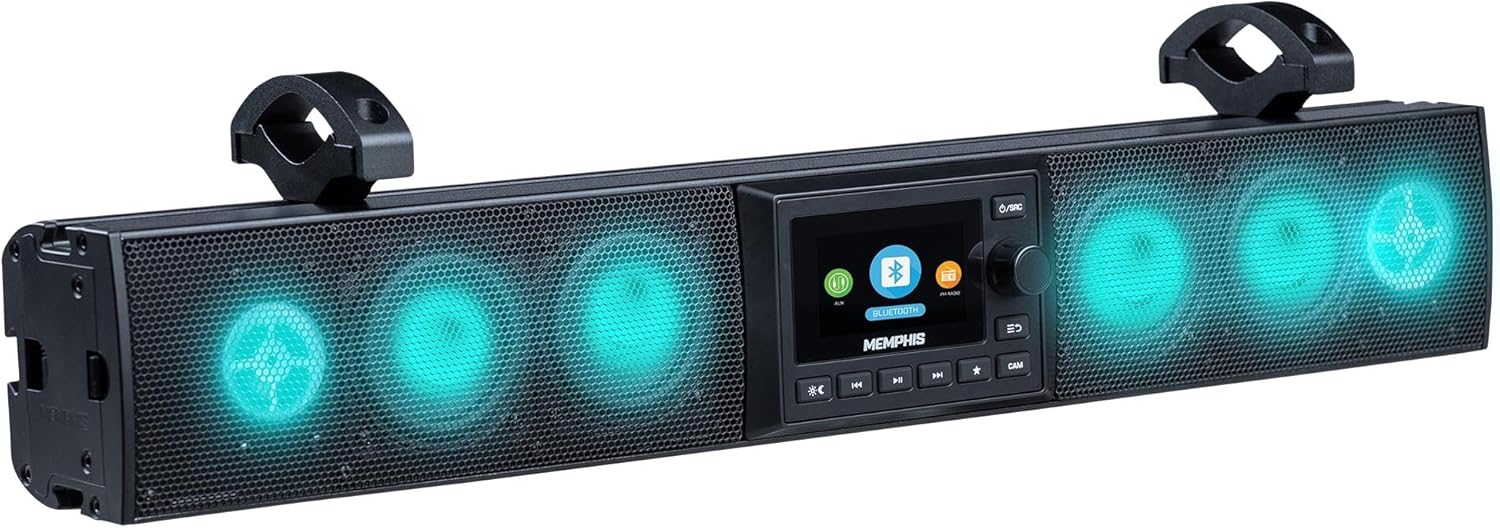 Memphis Audio MXSB24V3 243 soundbar with a Full Color Screen with a Video Input