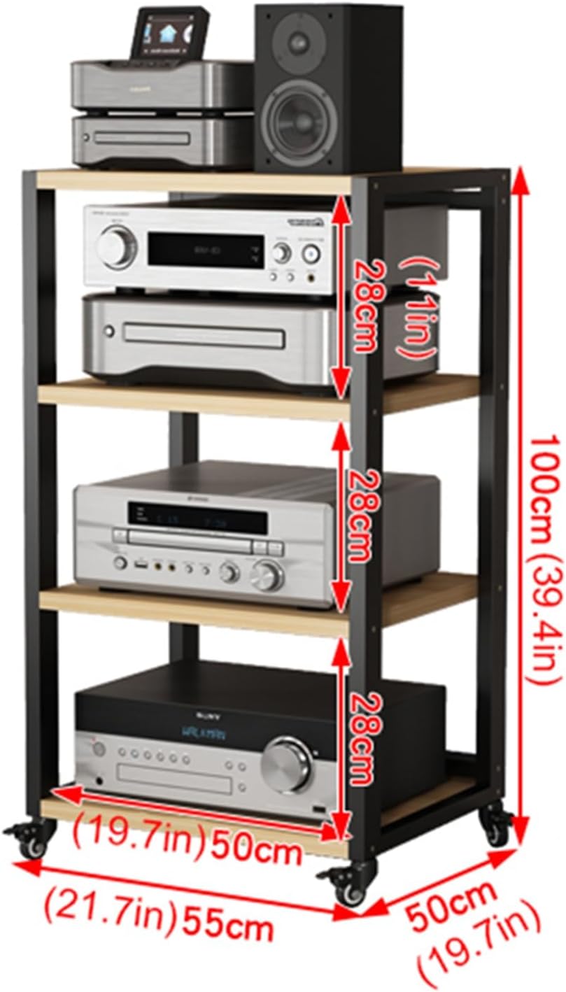 UYCVT Movable Media Stand Media Storage Cabinet
