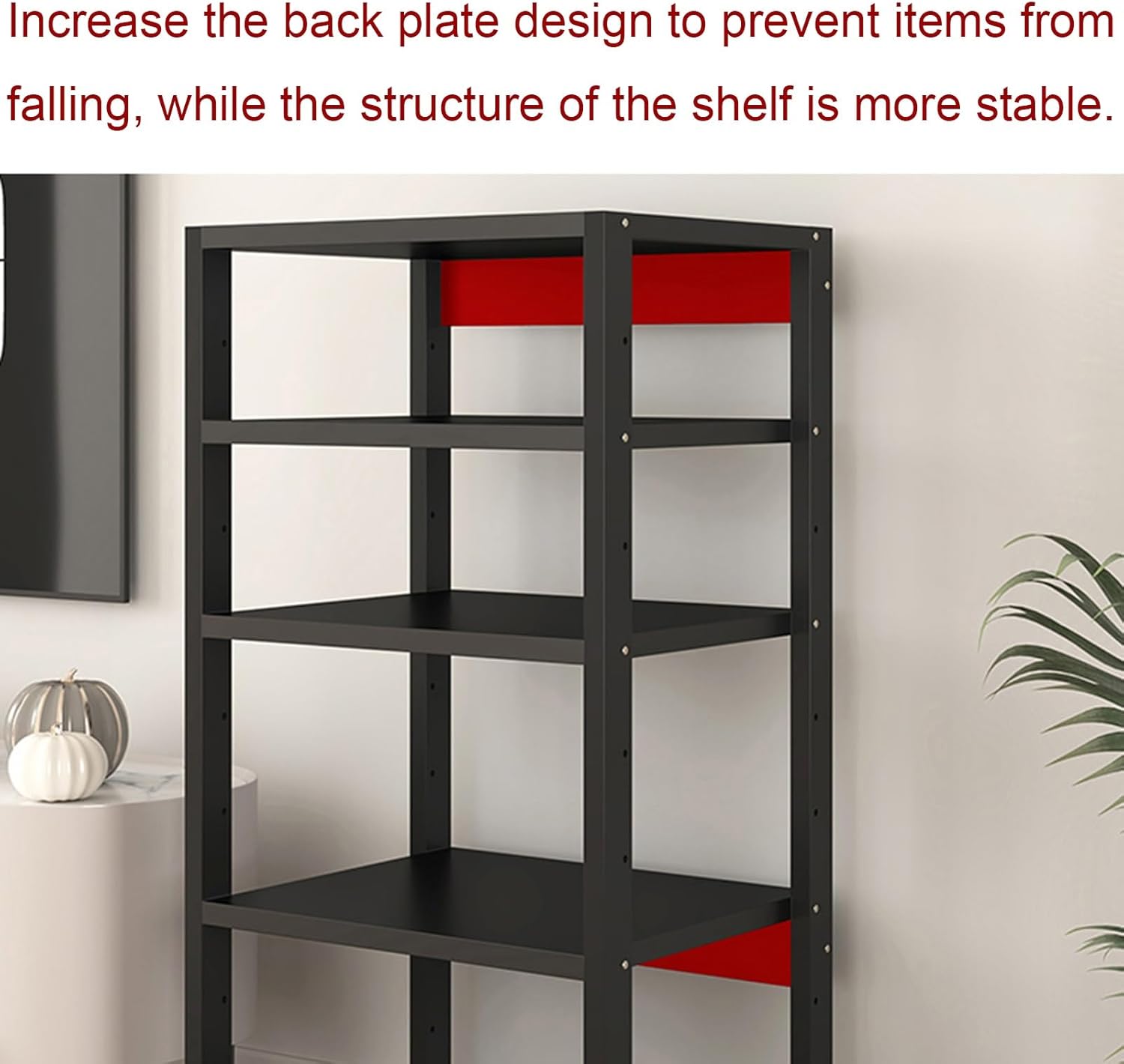 5 Tier Audio/Video Media Stand with Mobile Wheels - Multifunctional Component Cabinet for DVD